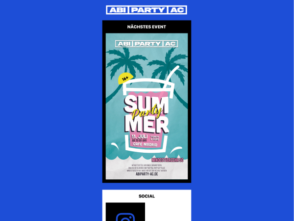 Bildschirmfoto von Projekt abiparty-ac.de