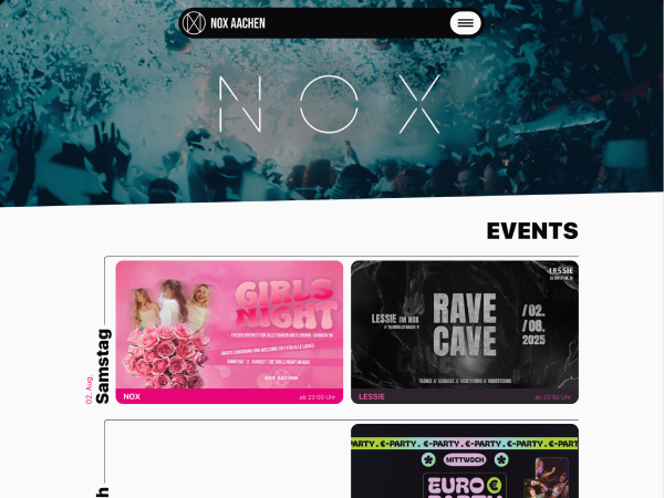 Bildschirmfoto von Projekt nox.ac